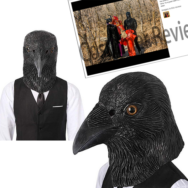 Realistic Crow Head Mask